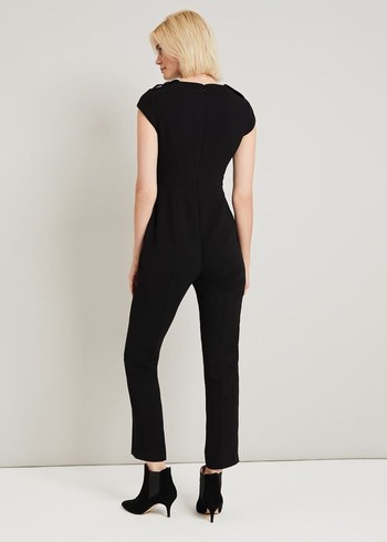 Phase Eight Margot City Jumpsuit Black USA | 0687541-PJ